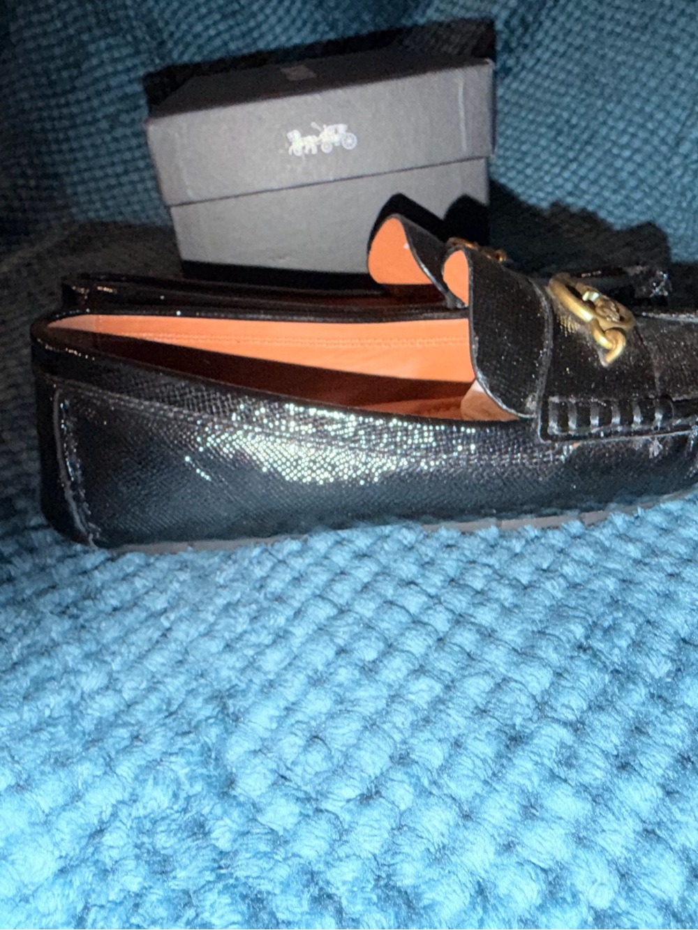 Coach Margot Leather Loafers - Black - Picture 5 of 8
